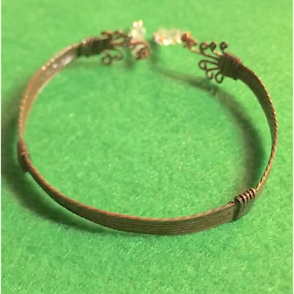 “Copper,copper” wire wrapped cuff bracelet - Picture 6 of 7